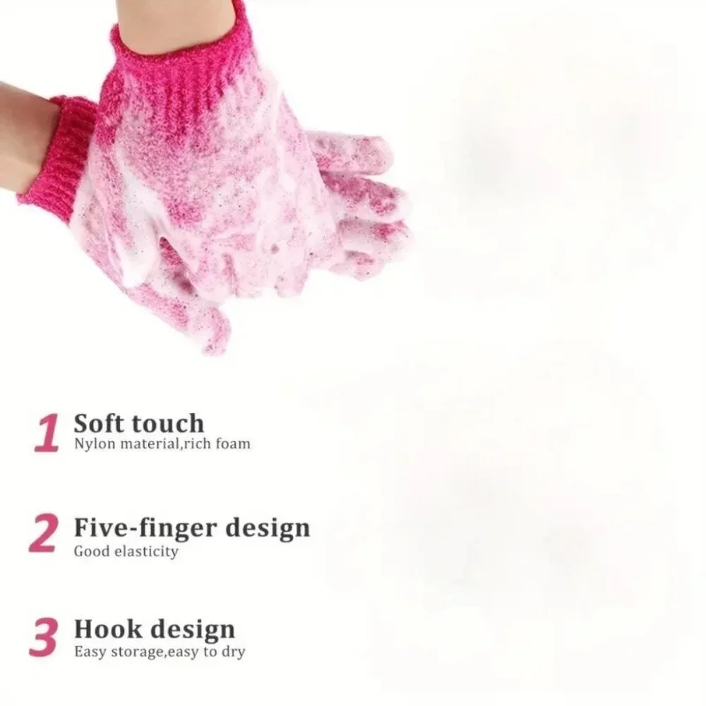 Bath Gloves Body Scrub Gloves 9Pair Exfoliating Spa Shower Mitts Assorted Colors